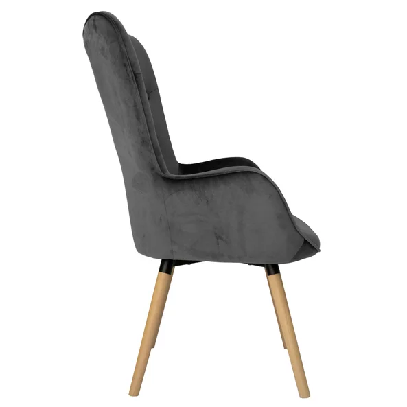 Čalúnené kreslo COZY tmavošedá