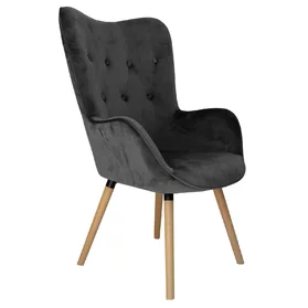 Čalúnené kreslo COZY tmavošedá