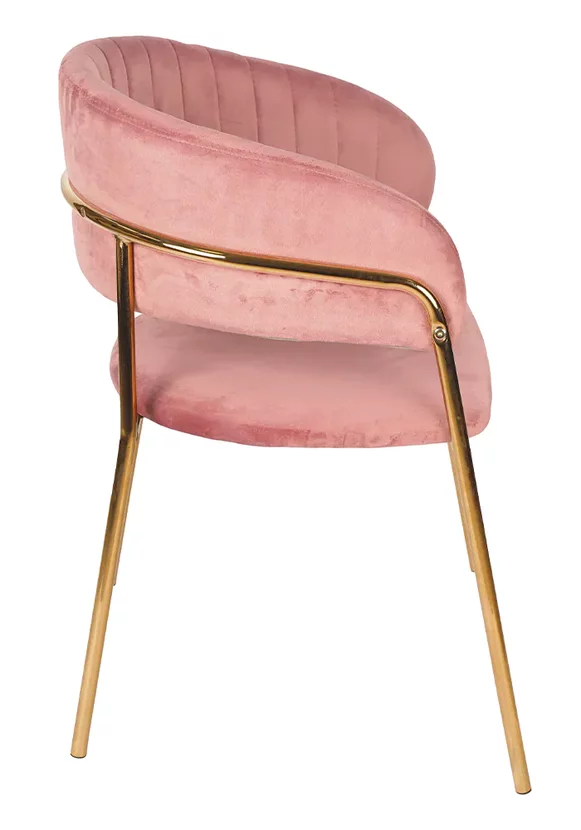 Jedálenská stolička GLAMOUR ružová