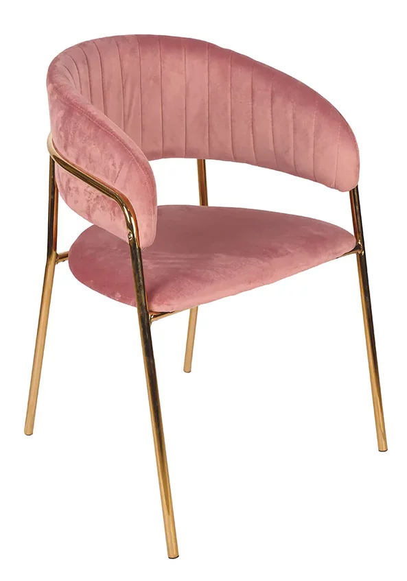 Jedálenská stolička GLAMOUR ružová