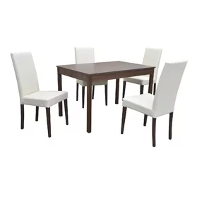 Jedálenský set D207 + Stôl BERGAMO 120 x 80 cm