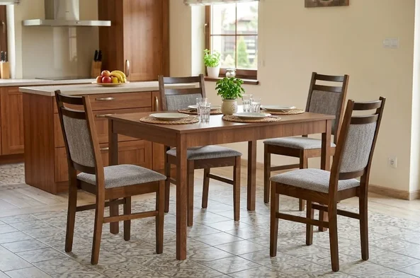 Jedálenský set D3237 + Stôl BERGAMO 120 x 80 cm