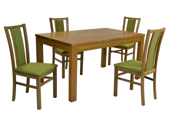 Jedálenský set D400 DUB + Stôl DUB SERENA 150 x 90 cm