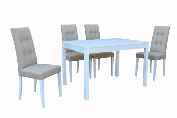 Jedálenský set DALAS Biela + Terano Biely 120 x 80/ +40cm