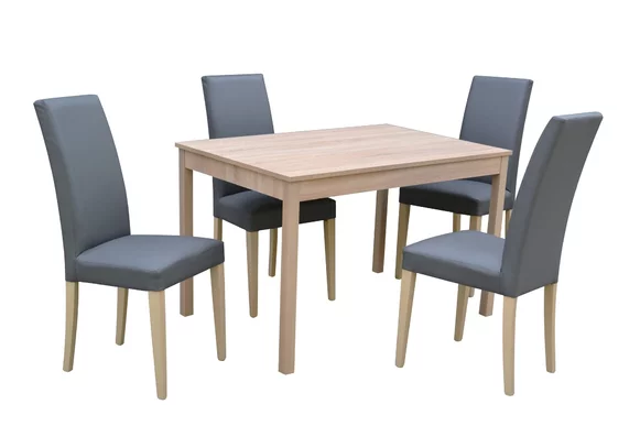 Jedálenský set DENVER Bardolino + Stôl BERGAMO Bardolino 120 x 80 cm