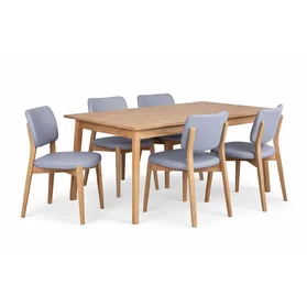 Jedálenský set DIXIE BUK + Stôl VENETO 150 x 90 cm