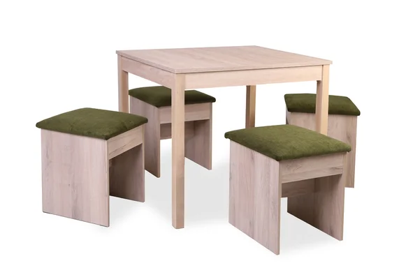 Jedálenský set HOKER + Stôl LUKY 90 x 68 cm